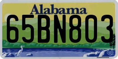 AL license plate 65BN803