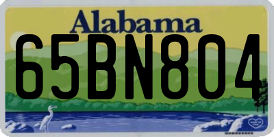 AL license plate 65BN804