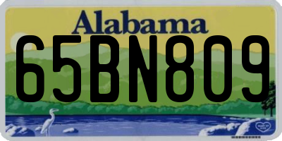 AL license plate 65BN809