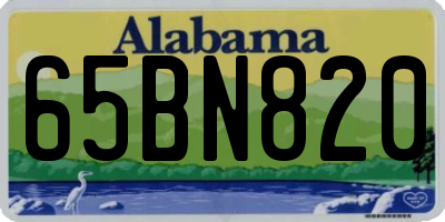 AL license plate 65BN820