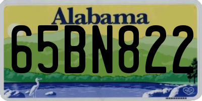 AL license plate 65BN822