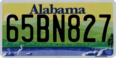 AL license plate 65BN827