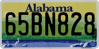 AL license plate 65BN828