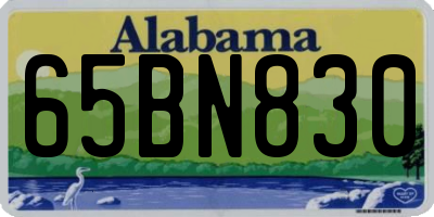 AL license plate 65BN830