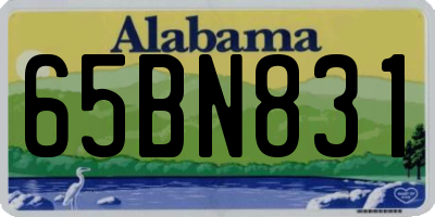 AL license plate 65BN831