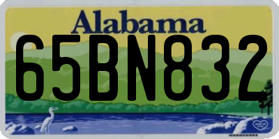 AL license plate 65BN832