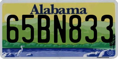 AL license plate 65BN833