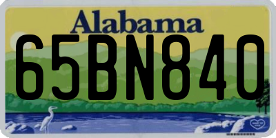 AL license plate 65BN840