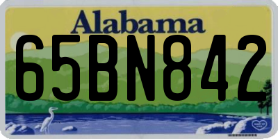AL license plate 65BN842