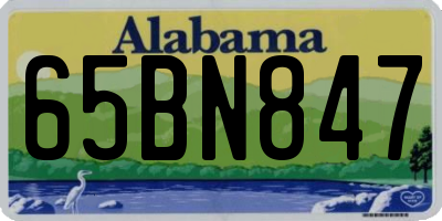 AL license plate 65BN847