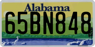 AL license plate 65BN848