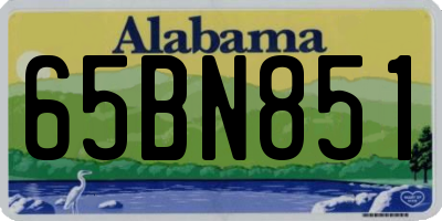 AL license plate 65BN851
