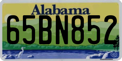 AL license plate 65BN852