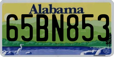 AL license plate 65BN853