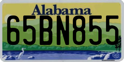 AL license plate 65BN855