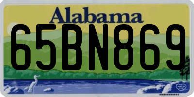 AL license plate 65BN869