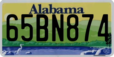 AL license plate 65BN874