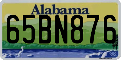 AL license plate 65BN876