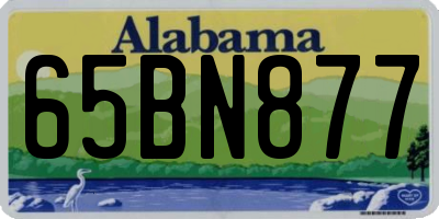 AL license plate 65BN877