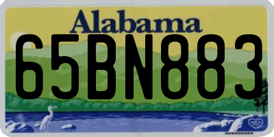 AL license plate 65BN883