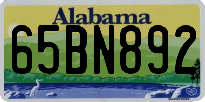 AL license plate 65BN892