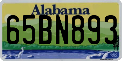 AL license plate 65BN893