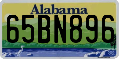 AL license plate 65BN896