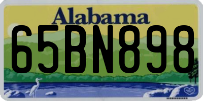 AL license plate 65BN898