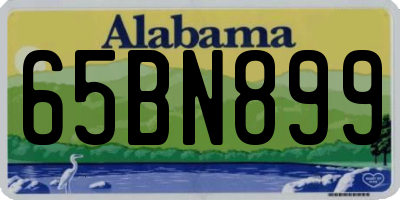 AL license plate 65BN899