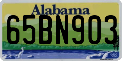 AL license plate 65BN903
