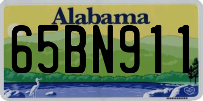 AL license plate 65BN911