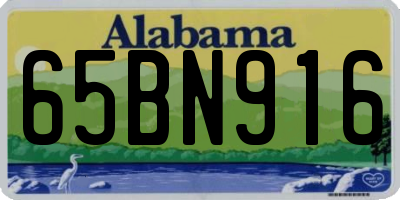 AL license plate 65BN916