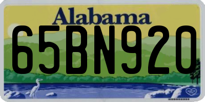 AL license plate 65BN920
