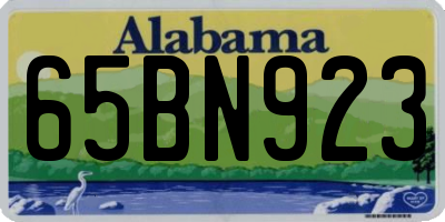 AL license plate 65BN923