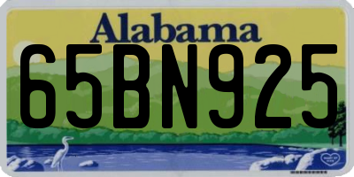 AL license plate 65BN925