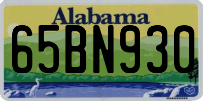 AL license plate 65BN930