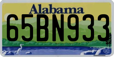 AL license plate 65BN933