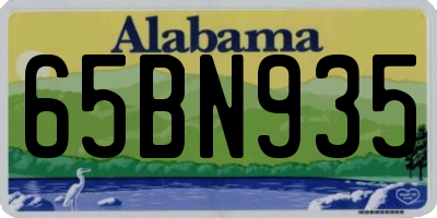 AL license plate 65BN935
