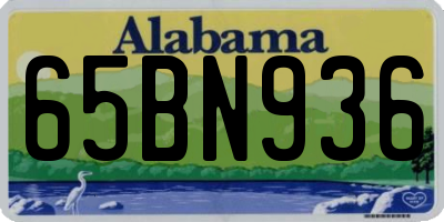 AL license plate 65BN936