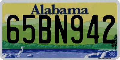 AL license plate 65BN942