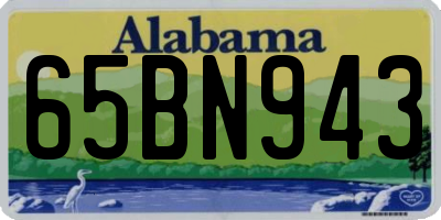 AL license plate 65BN943