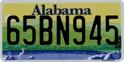 AL license plate 65BN945