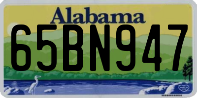 AL license plate 65BN947