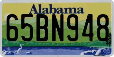 AL license plate 65BN948