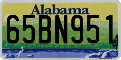 AL license plate 65BN951