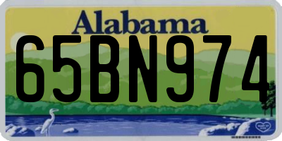 AL license plate 65BN974