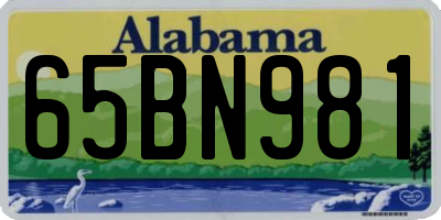 AL license plate 65BN981