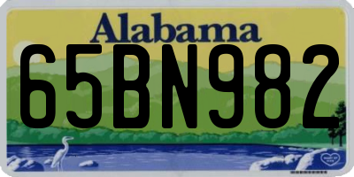 AL license plate 65BN982