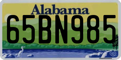 AL license plate 65BN985