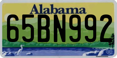 AL license plate 65BN992